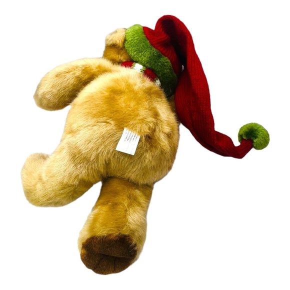 2003 Dillard's Christmas Brown Plush Teddy Bear with Knit Scarf & Hat - Picture 5 of 10
